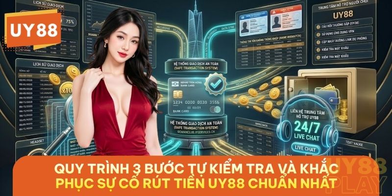 Quy trình 3 bước tự kiểm tra và khắc phục sự cố rút tiền UY88 chuẩn nhất